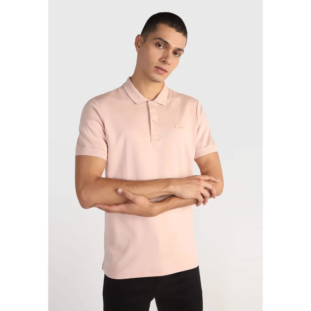 CALVIN KLEIN - Polera Smooth Slim Rosado Calvin Klein