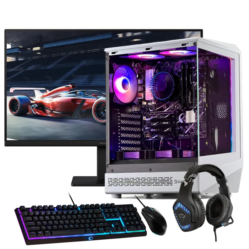 HYPERPC - PC GAMER Blanco + MONITOR 24 + Perif: AMD RYZEN 5 5700g 32gb 1Tb Vega