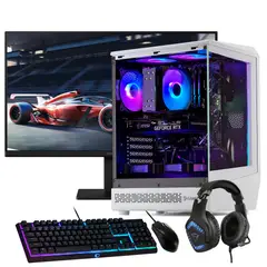 HYPERPC - PC GAMER Blanco + MONITOR 24 + Perif: AMD RYZEN 7 5700X 32gb 1Tb GTX 1650