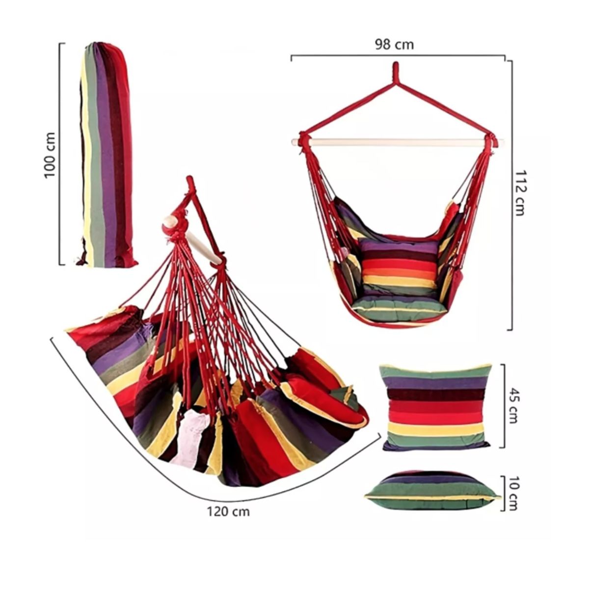 GENERICO - Silla Hamaca Hamaca Camping Columpio Al Aire Libre