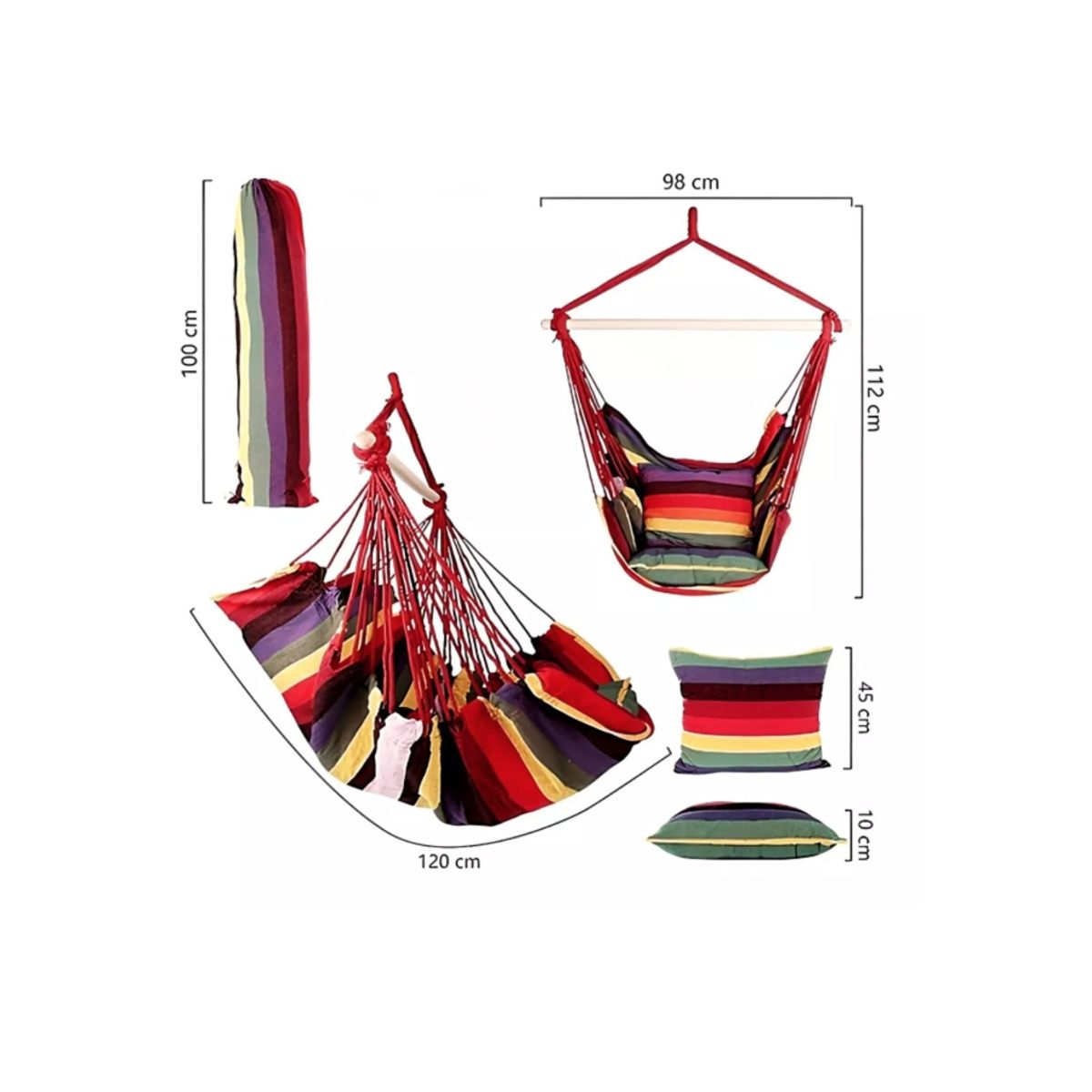 GENERICO - Silla Hamaca Hamaca Camping Columpio Al Aire Libre