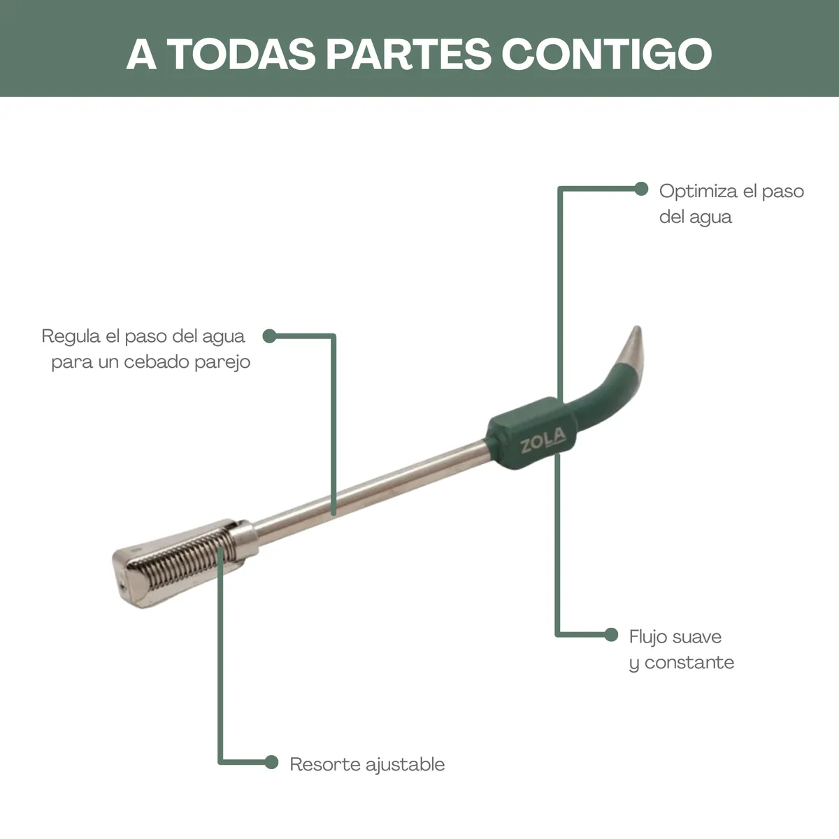 ZOLA OUTDOORS - Bombilla Mate Zola  Verde Bosque