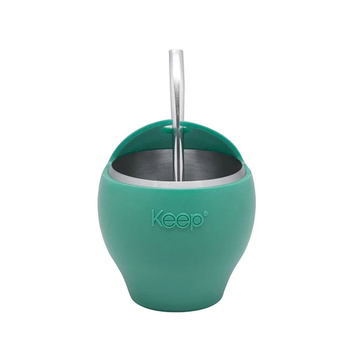 KEEP - Set Mate Siliconado + Bombilla 230ml Keep Acero Inoxidable Turquesa