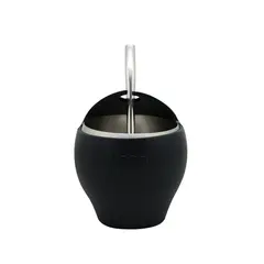 KEEP - Set Mate Siliconado + Bombilla 230ml Acero Inoxidable Negro