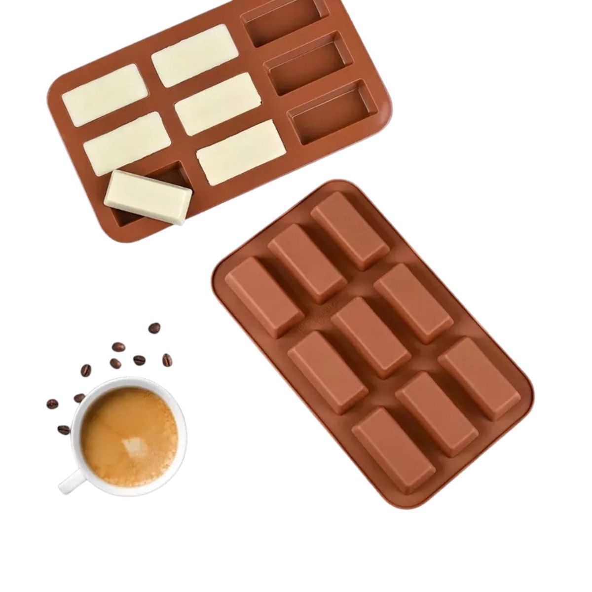 GENERICO - Molde Para 9 Chocolates Barra Cereal Silicona Reposteria Cocina