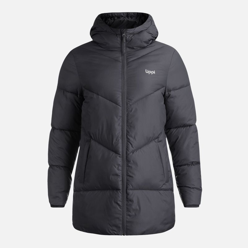 LIPPI - Chaqueta Mujer Long Line Steam Pro Hoody Jacket Negro Lippi