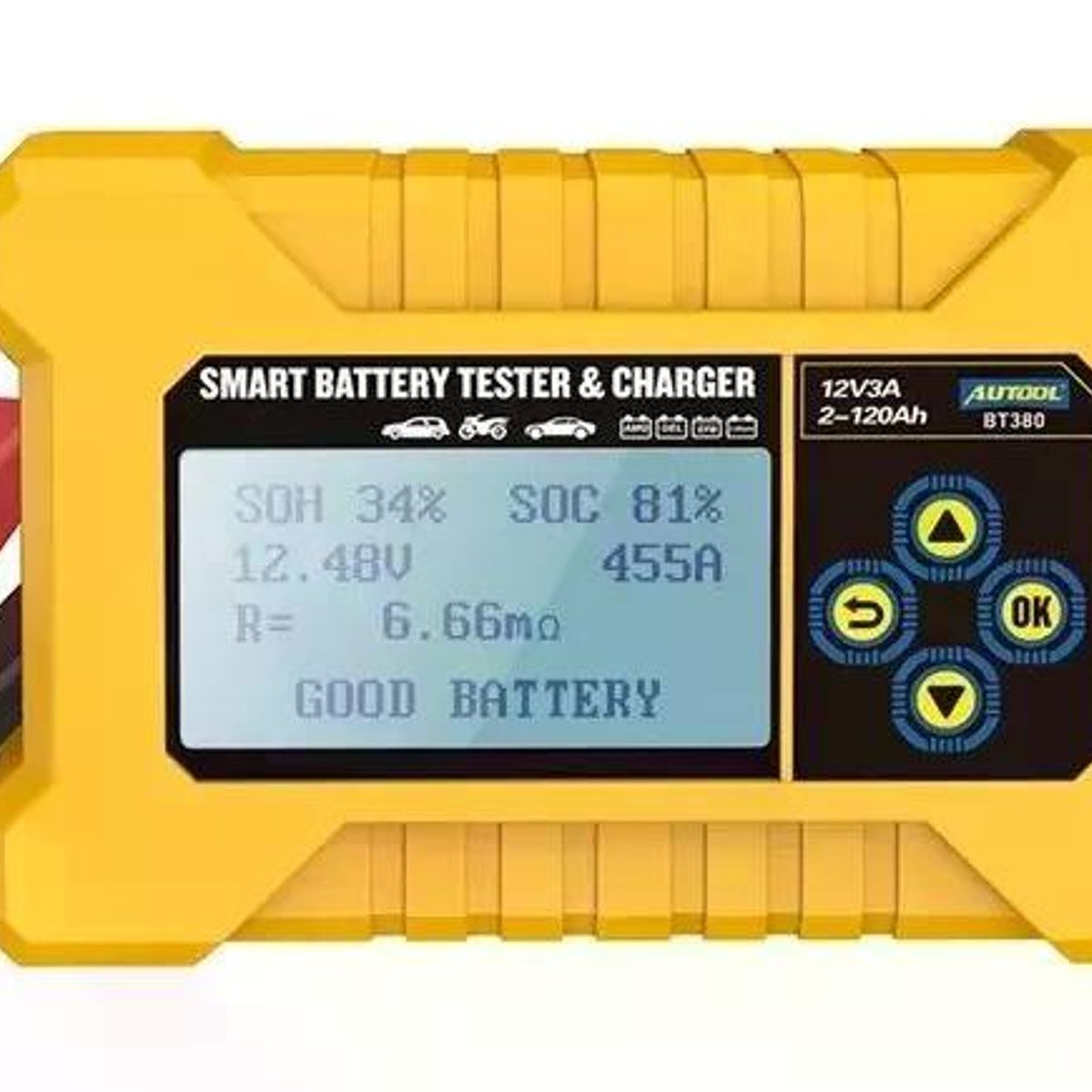GENERICO - Bt380 Autool Probador Y Recarga De Baterías 12v