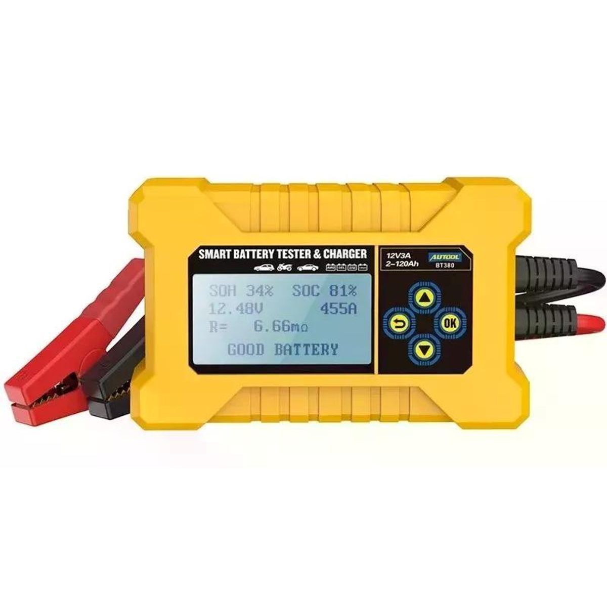 GENERICO - Bt380 Autool Probador Y Recarga De Baterías 12v