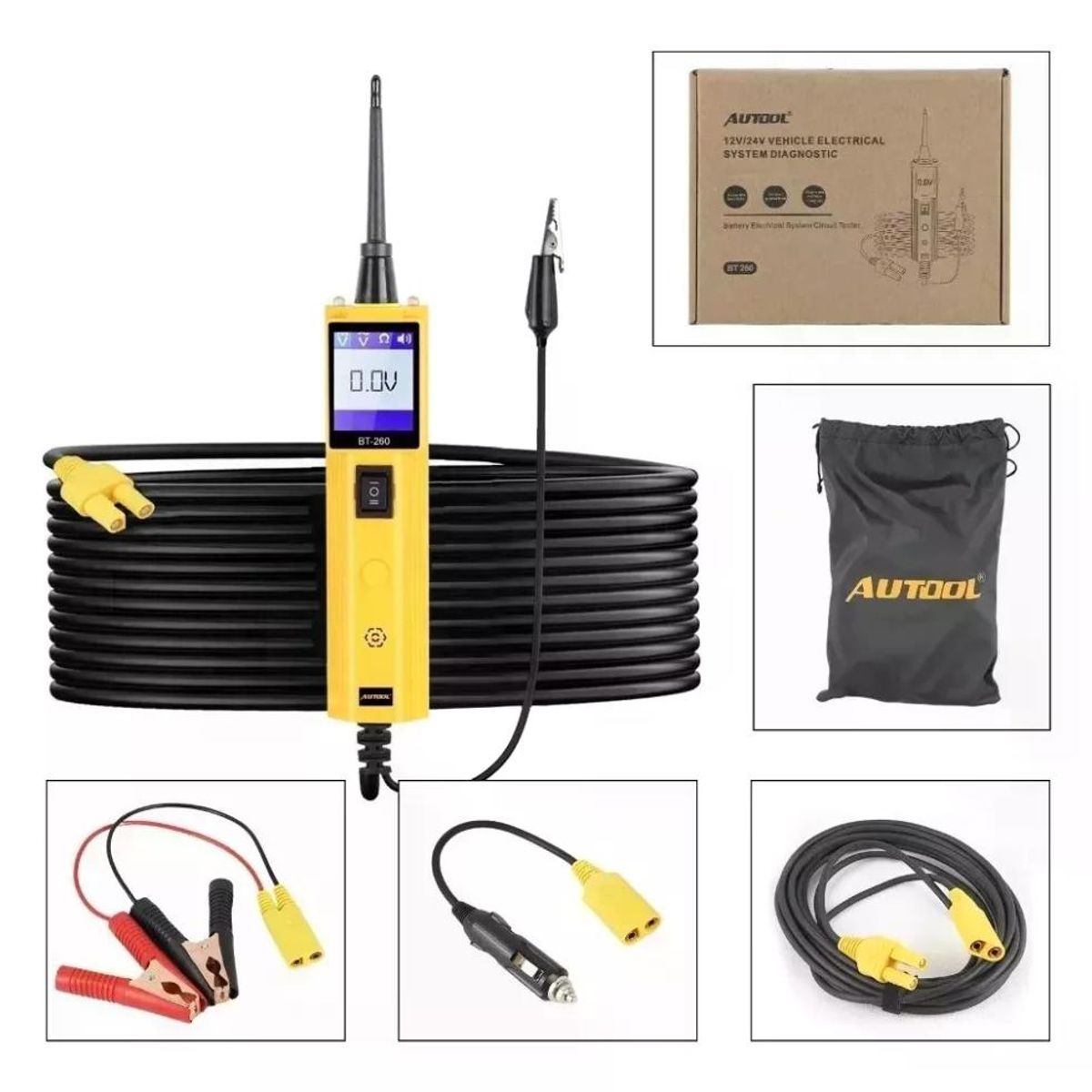 GENERICO - Bt260 Autool Probador Circuito Eléctrico Punta Lógica 12-24v