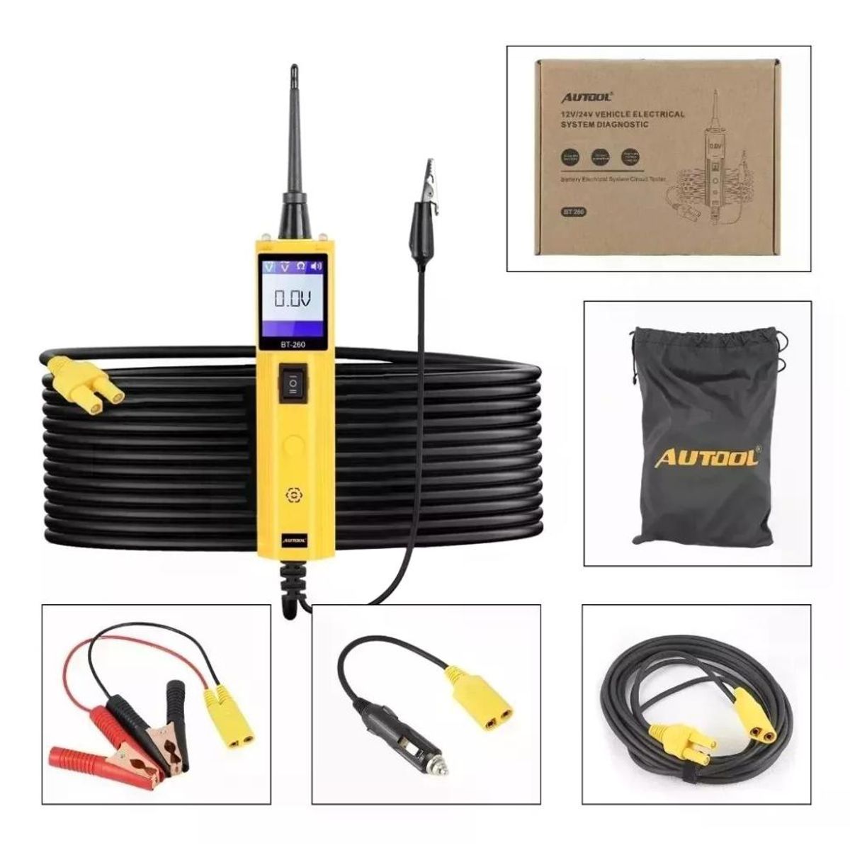 GENERICO - Bt260 Autool Probador Circuito Eléctrico Punta Lógica 12-24v