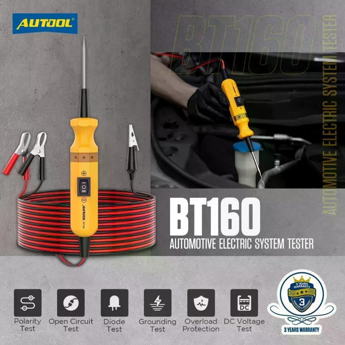 GENERICO - Bt160 Autool Probador De Circuito Automotriz