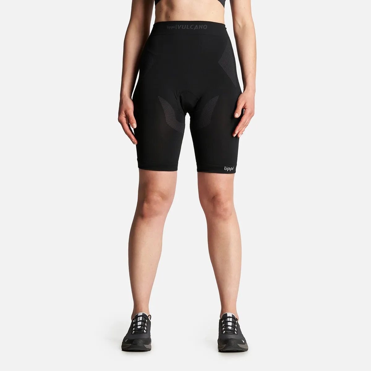 LIPPI - Calza Mujer 4 Bike Seamless Short Negro Lippi
