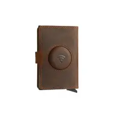 GENERICO - Tarjetero Cuero Genuino Rfid  Funda Airtag Cuero Real