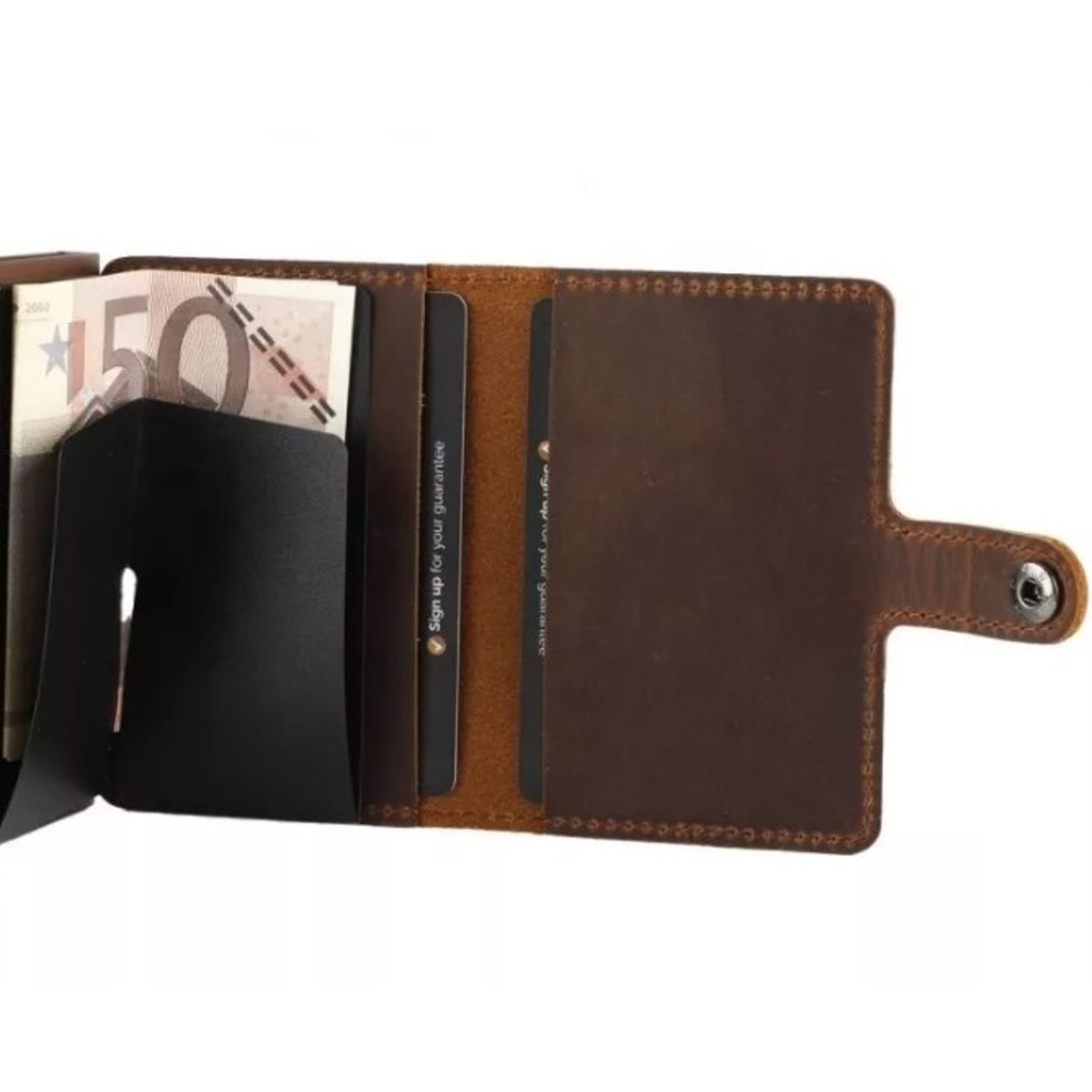 GENERICO - Tarjetero Cuero Genuino Rfid  Funda Airtag Cuero Real