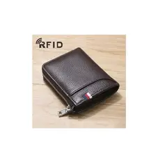 GENERICO - Billetera Rfid Hombre Cuero Genuino Cafe Tarjetero