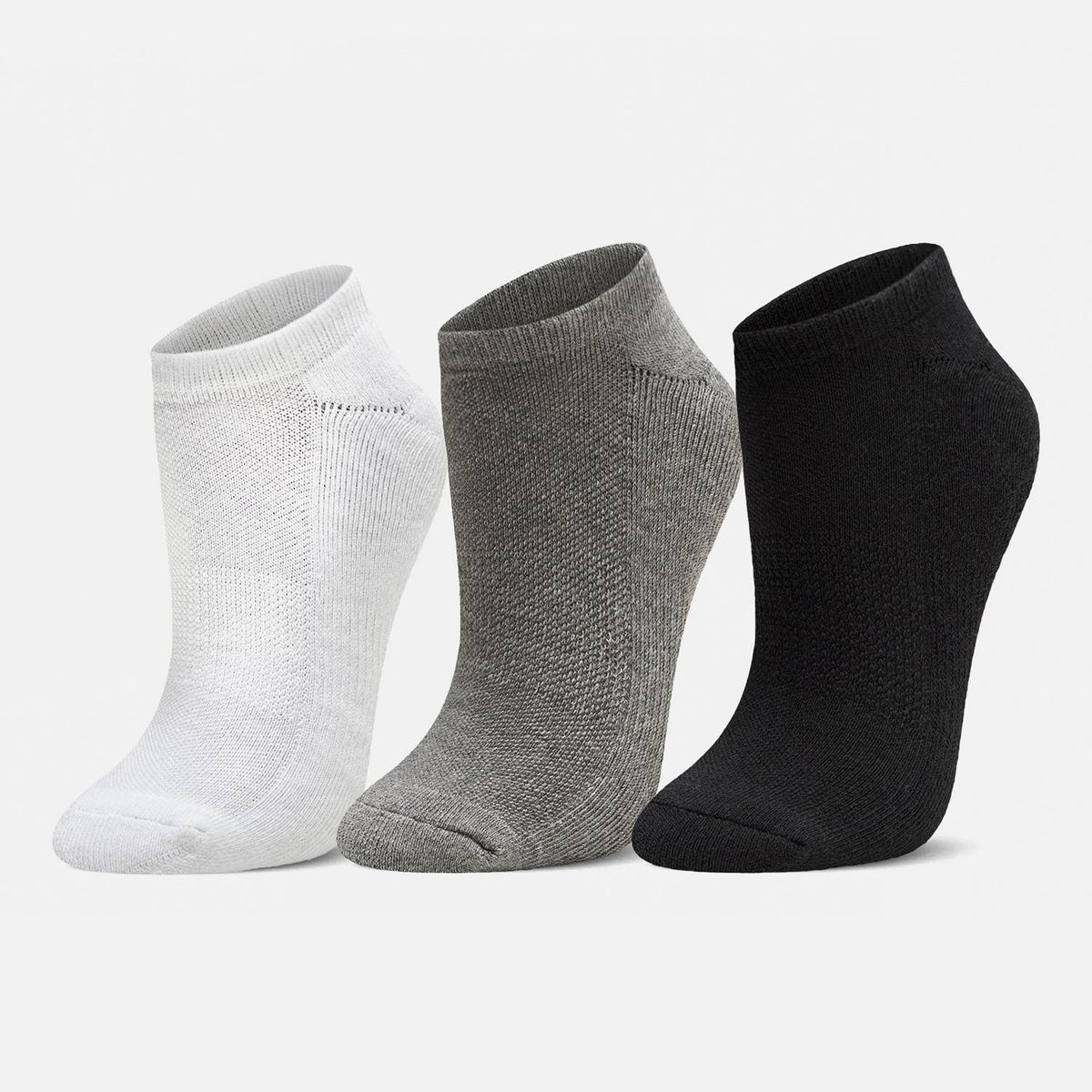 HAKA HONU - Calcetin Unisex Las Tres Puntas Pack Corto Negroblancogris Haka Honu