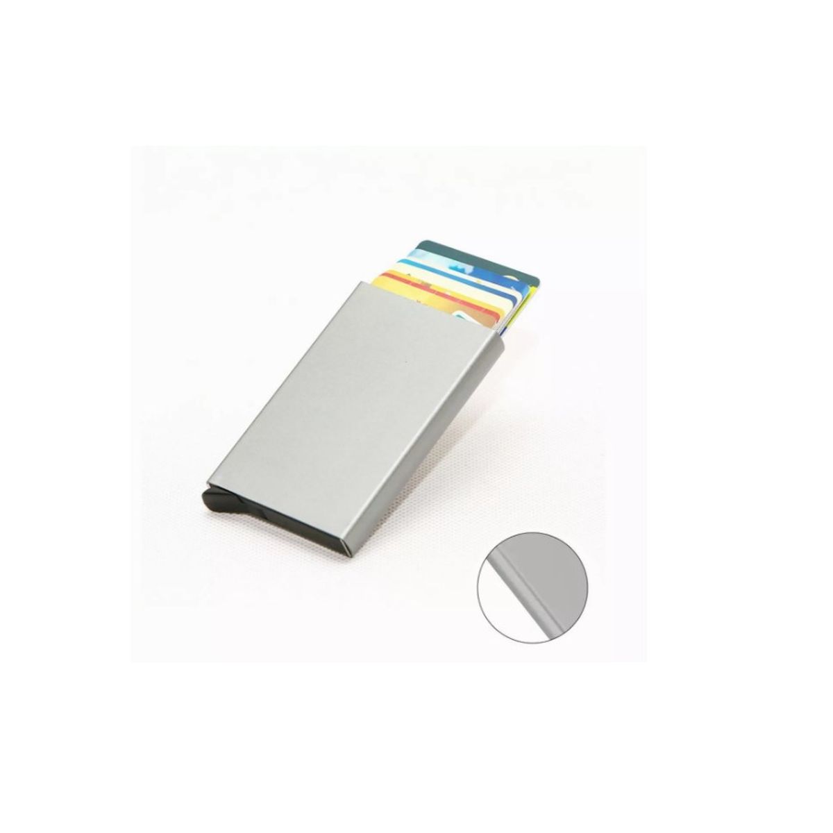 GENERICO - Porta Tarjetas O Tarjetero Aluminio Anticlonacion Rfid Popup