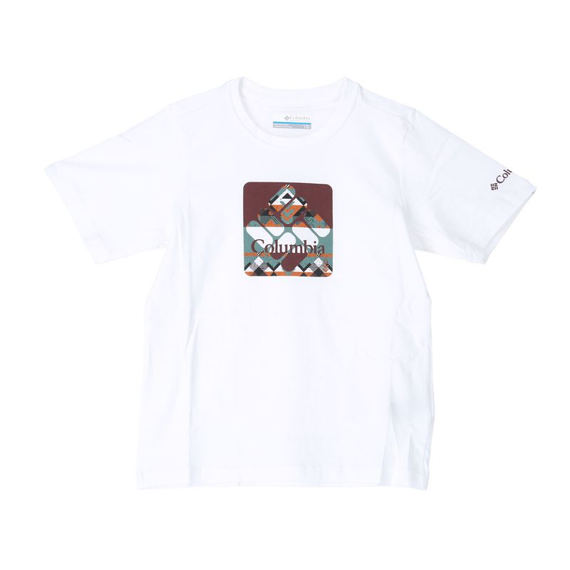 COLUMBIA - Polera Manga Corta Niño Basin Ridge Gp Blanco COLUMBIA