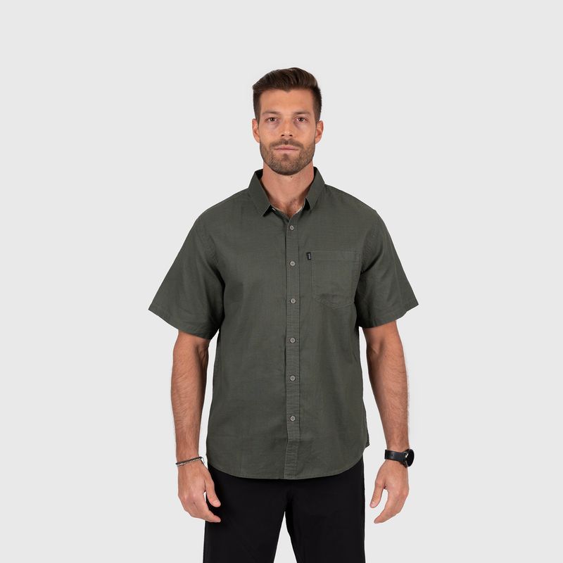BUBBA - Cotton Shirt Grey  Black Bubba
