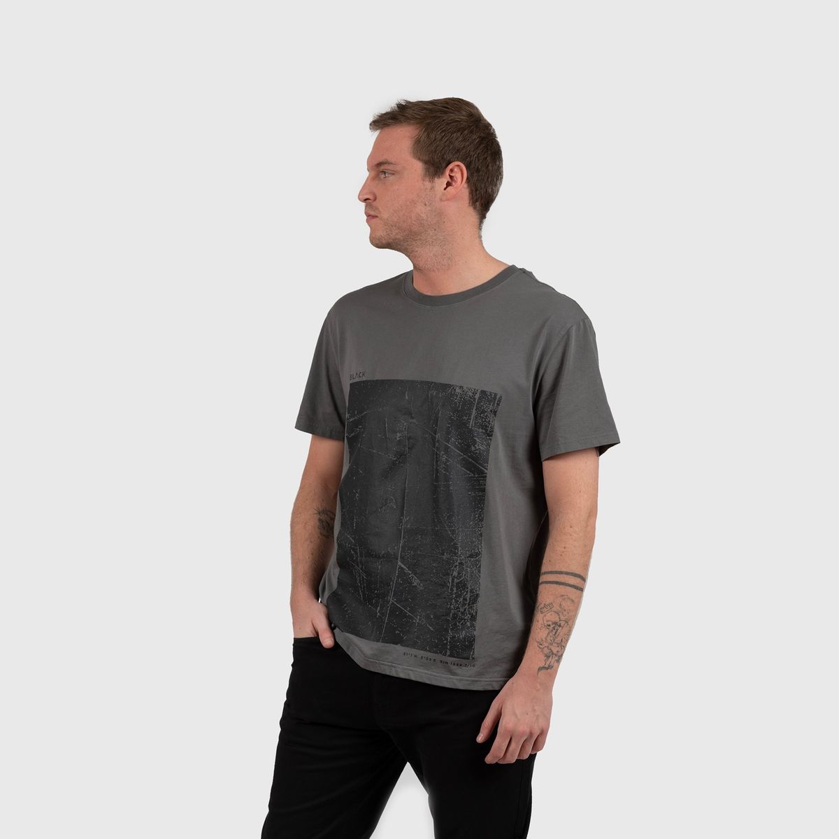 BLACK - Rip Tee Collection Block Dark Grey Black Bubba