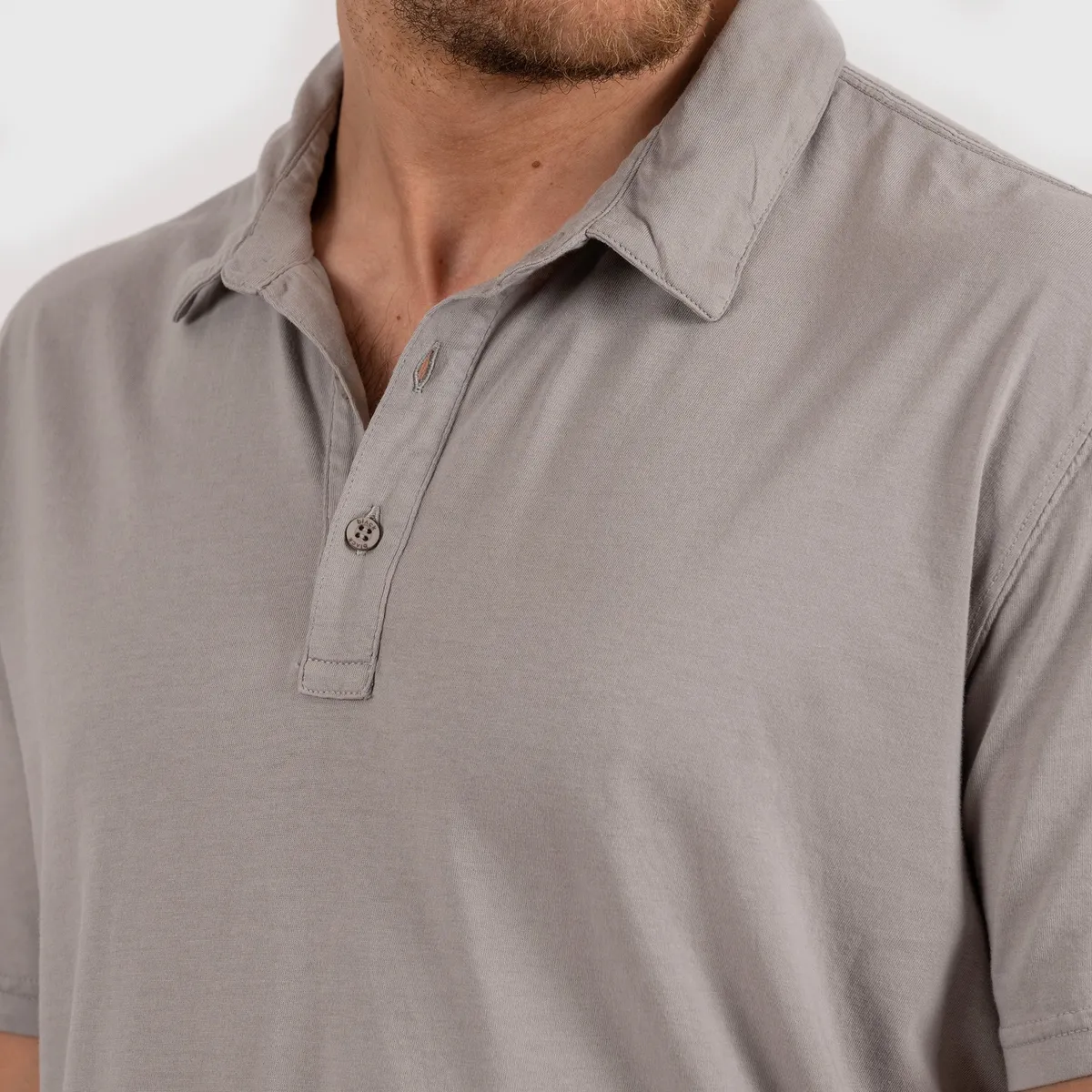 BLACK - Cotton Polo Tee Pavement Black Bubba