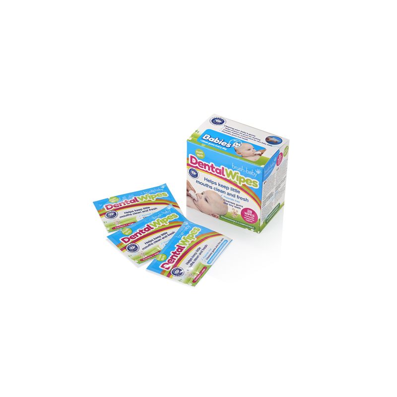 BRUSH BABY - Toallitas Biodegradables para Encías (28 unidades) BRUSH BABY