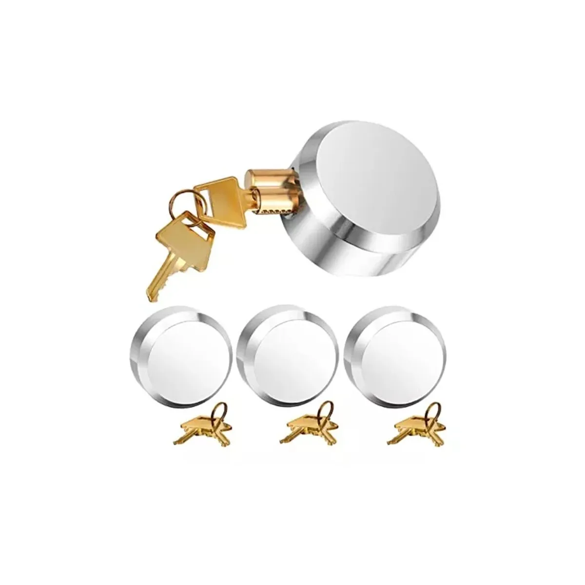 GENERICO - Candado Redondo De Seguridad Con Grillete Oculto Dos Llaves