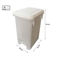 KENDY - Basurero Pedal 40 Lts Hermético