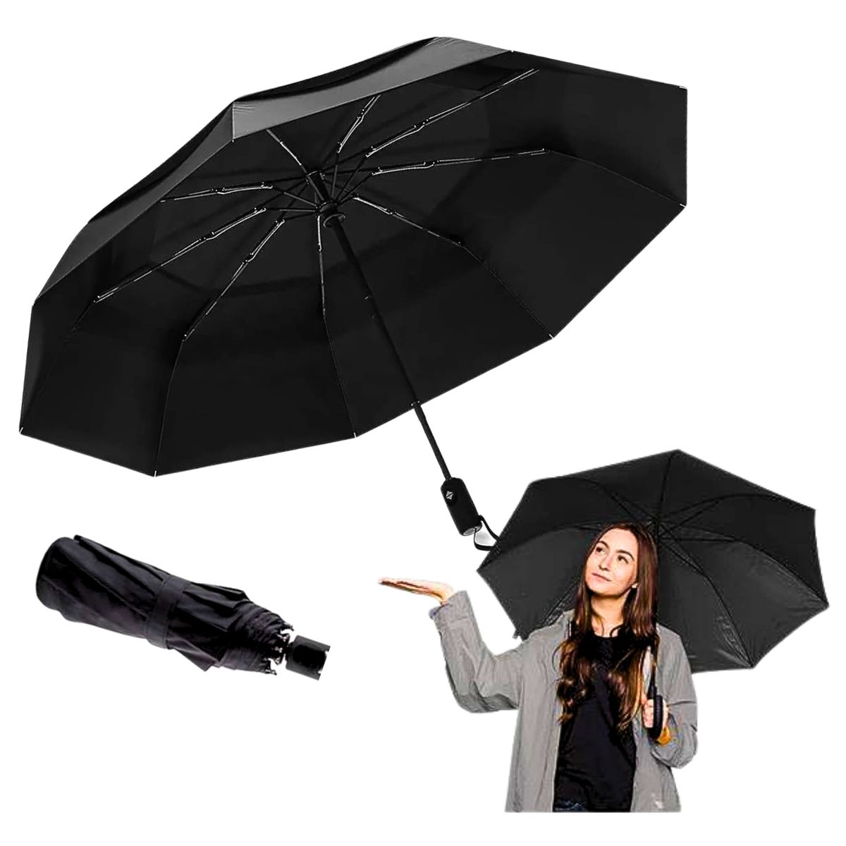 GENERICO - Paraguas Plegable Fácil Traslado Diseños Varios Automático