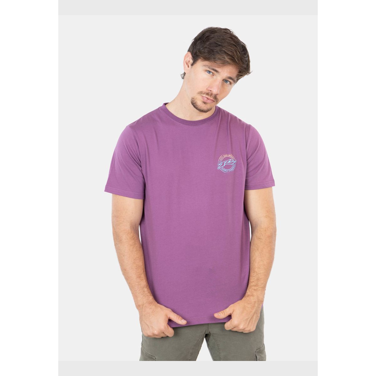 RUSTY - Polera Supply Co Ss Tee Morado Hombre Rusty