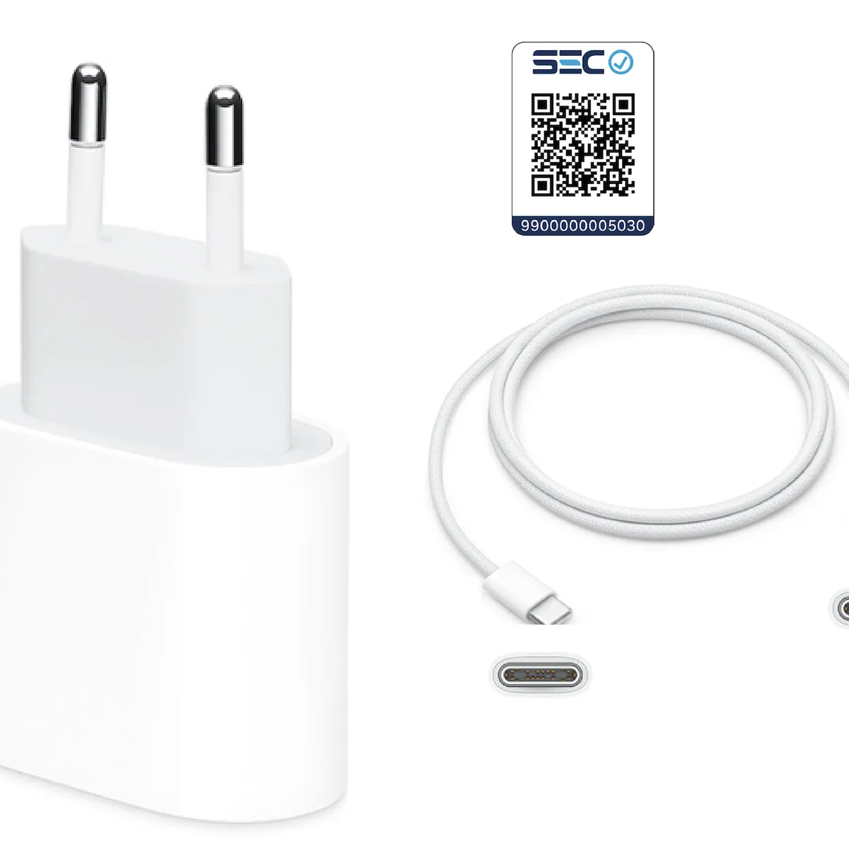 APPLE - Cargador Apple 20W Original + Cable C - C 1mt iPhone 15 pro pro max