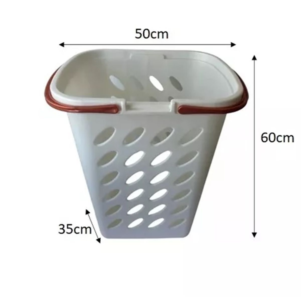 GENERICO - Cesta Canasto De Ropa Grande Plástico Resistente Con Tapa