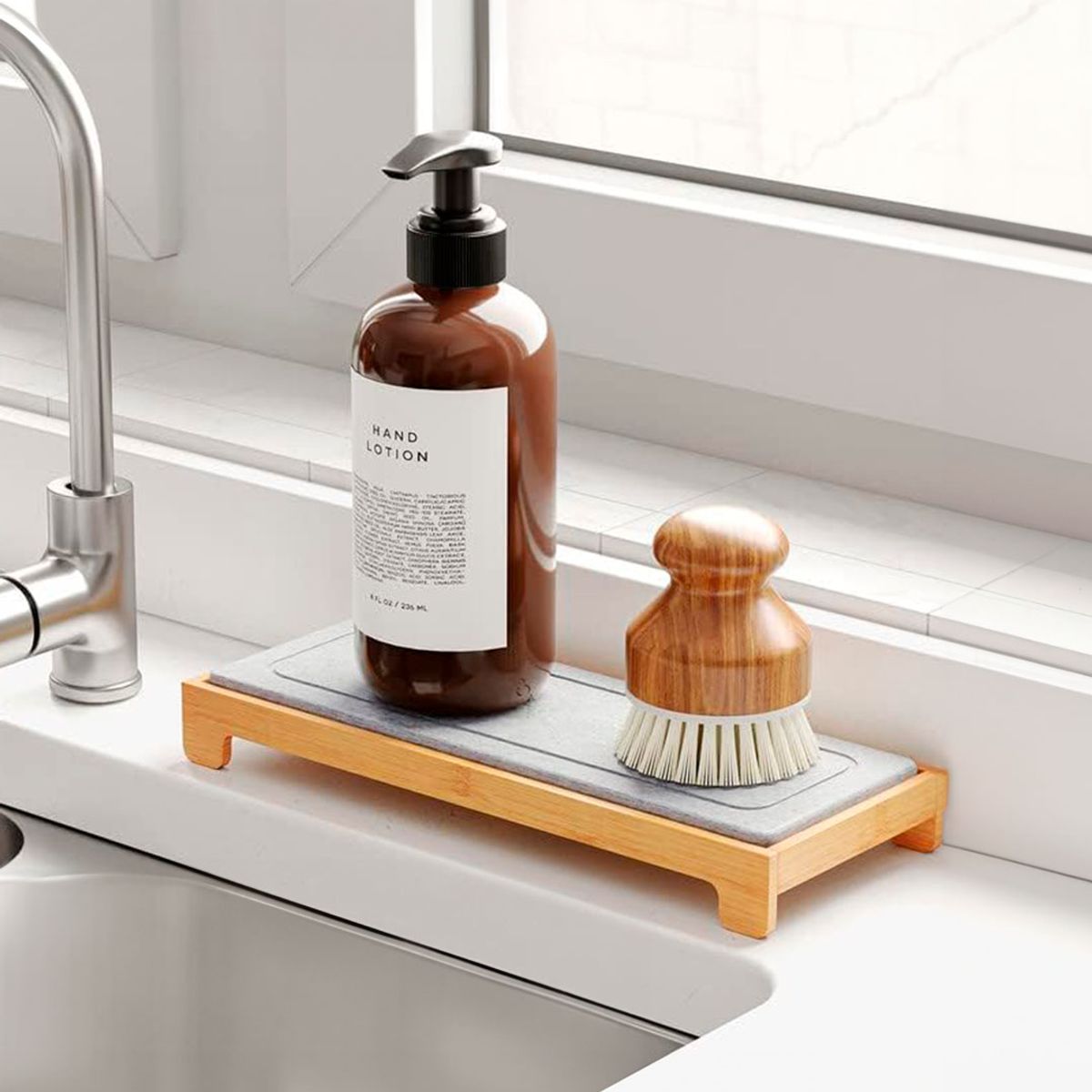 VENHOOUSE - Organizador De Baño Con Secado Rápido Para Jabón Y Esponjas