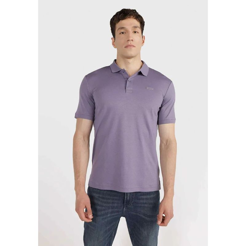 CALVIN KLEIN - Polera Smooth Slim Morado Calvin Klein