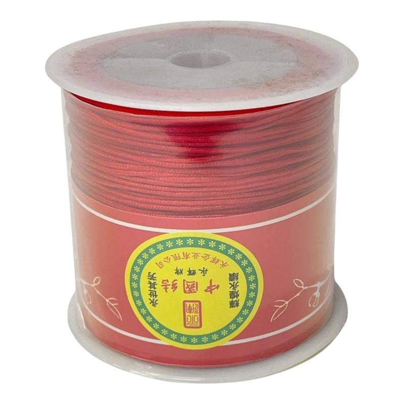 GENERICO - Rollo De Hilo Chino De 0.8mm 100 Metros Rojo