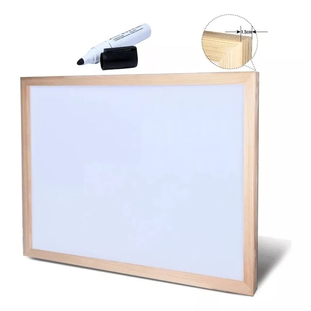 GENERICO - Pizarra Acrílica Con Marco De Madera 40X60 CM