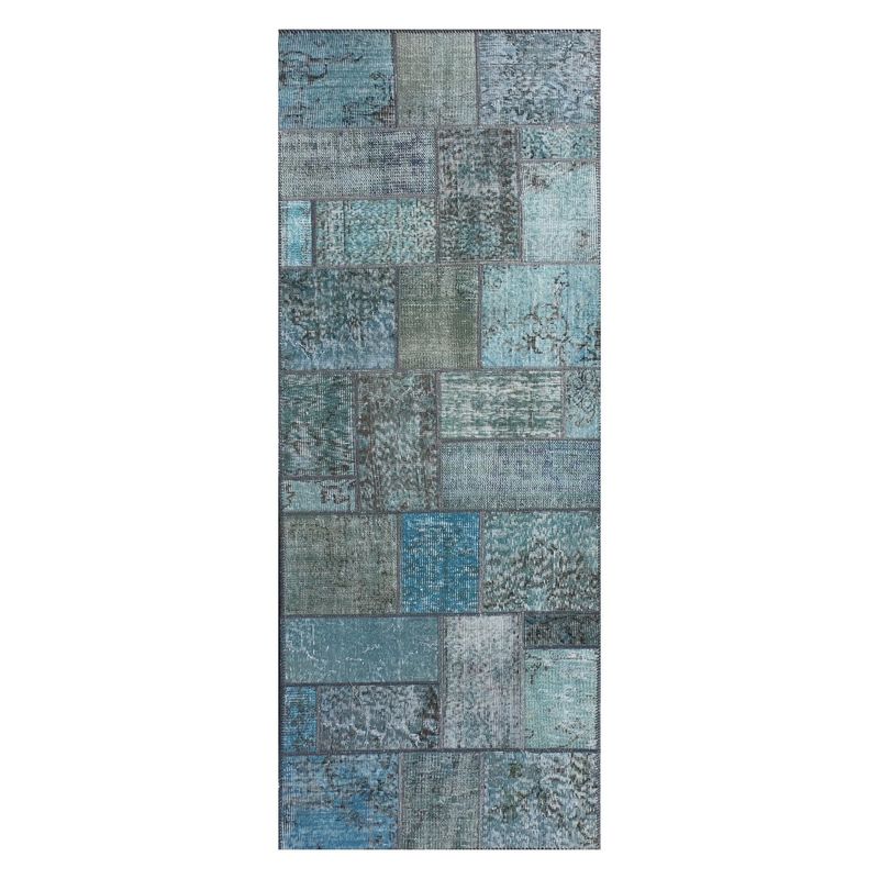 CONSORCIO PERSA - Alfombra Persa de Lana, Patchwork Estambul 2.40 x 0.80 mts.