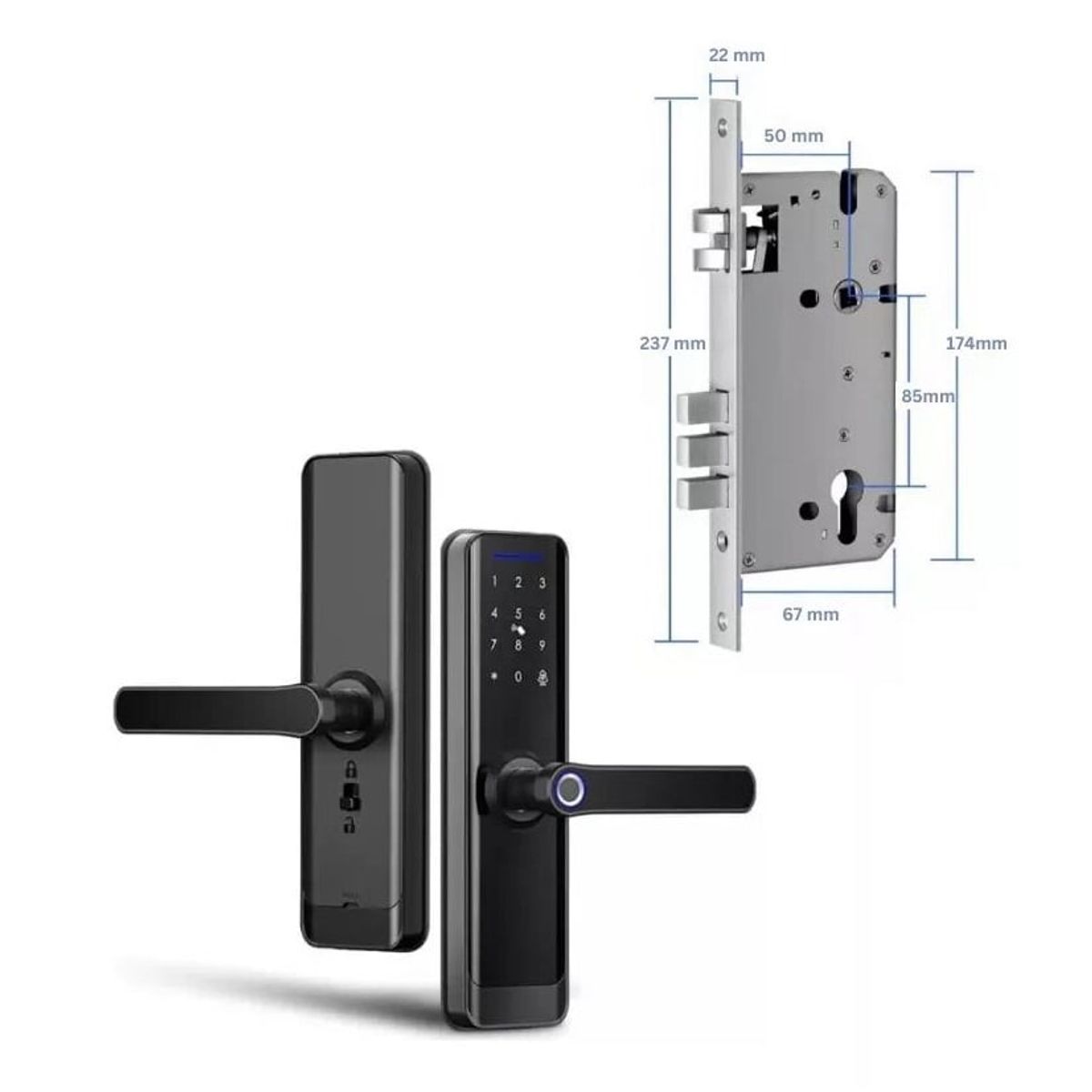 LYON COMERCIAL - Cerradura Electrónica Inteligente Huella Digital + Gateway