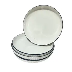 GENERICO - Pack 4 Plato Bowl Sopero Decorativo Diseño Liso Redondo Pequeño