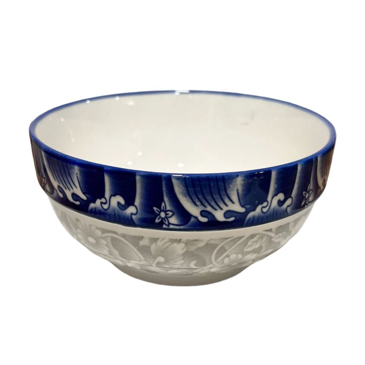 GENERICO - Pack 4 Plato Bowl Sopero Decorativo Diseño Asiatico Olas