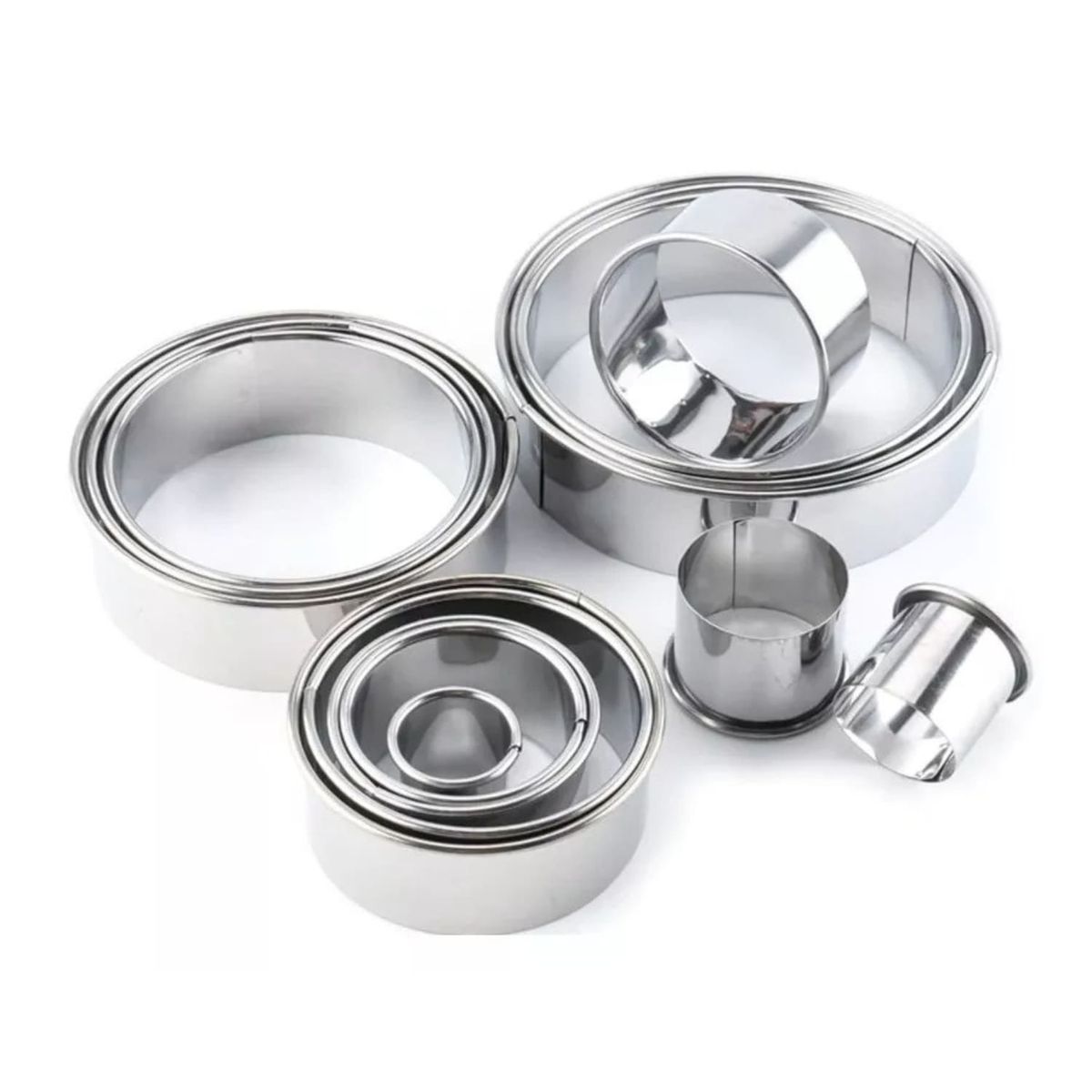 GENERICO - Set 14 Moldes Galletas Anillo Circular Cortador Reposteria