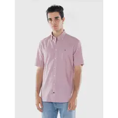 TOMMY HILFIGER - Camisa Business Check Regular Fit Rosado