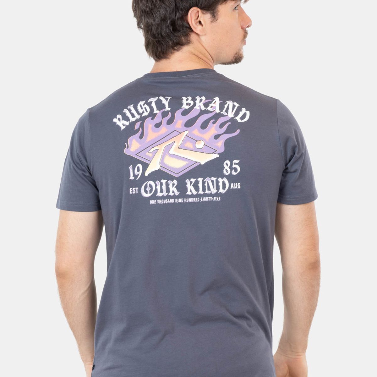 RUSTY - Polera Ejemplit Gris Hombre Rusty