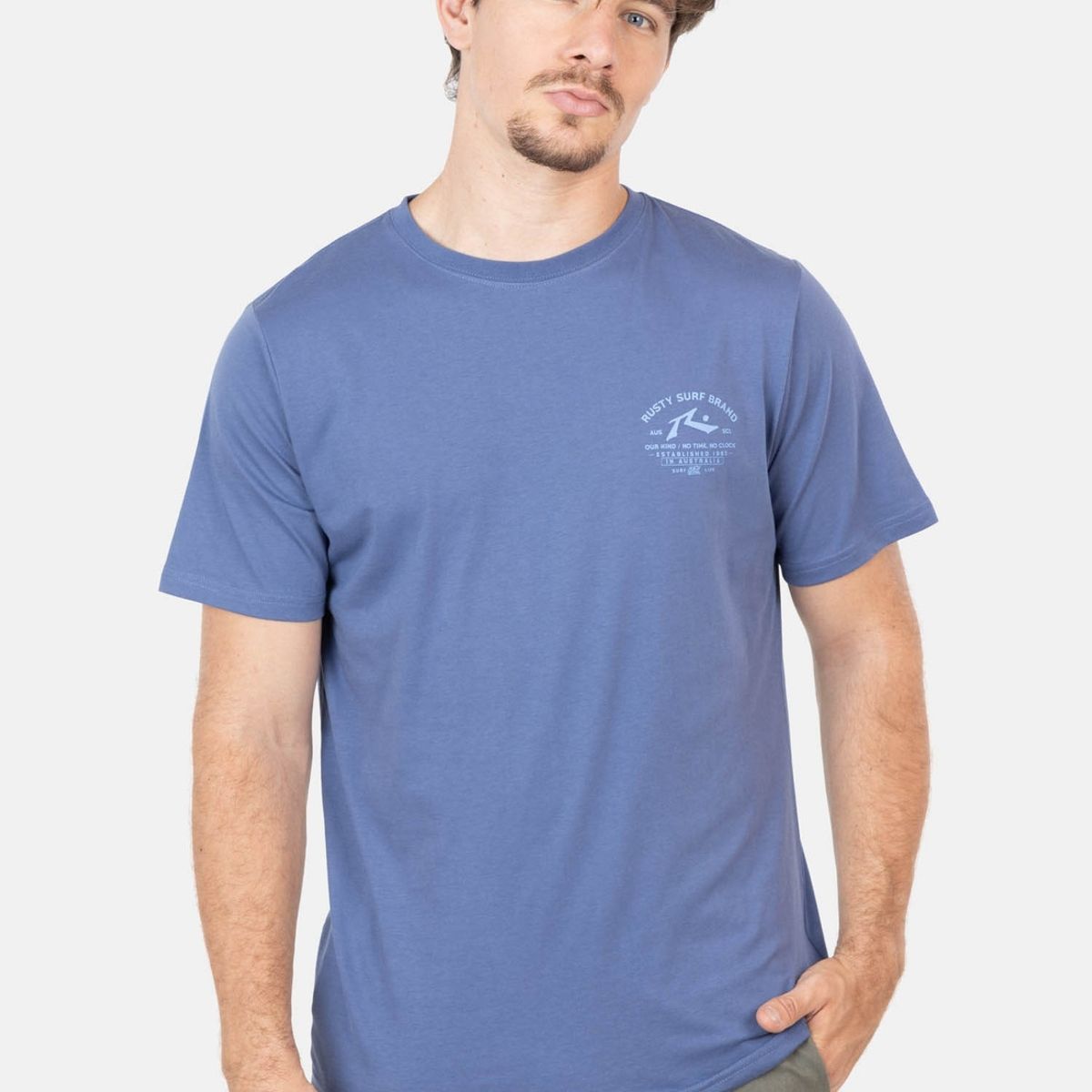 RUSTY - Polera Junix Azul Hombre Rusty