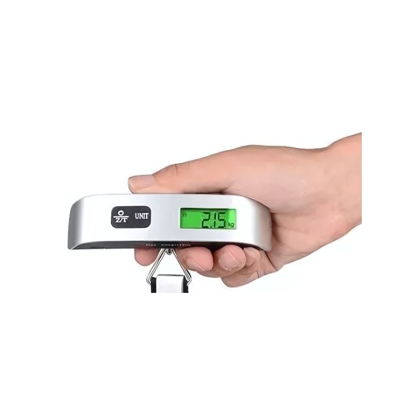 GENERICO - Pesa Romana Balanza Digital Maleta Colgar Hasta 50 kg Pantalla