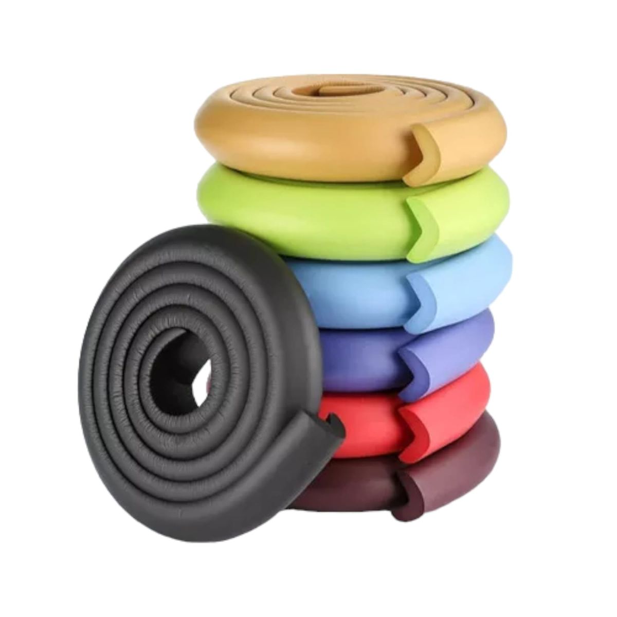 GENERICO - Protección Anti Golpes De Goma Para Borde De Mesas Y Muebles NEGRO