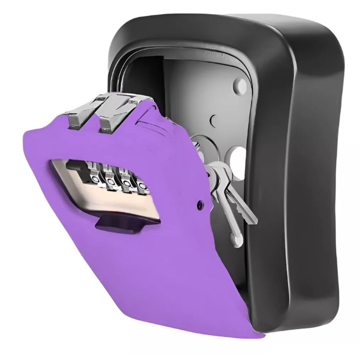 GENERICO - Caja Fuerte Pequeña Metalica Guarda Llave Seguridad Metalica Violeta