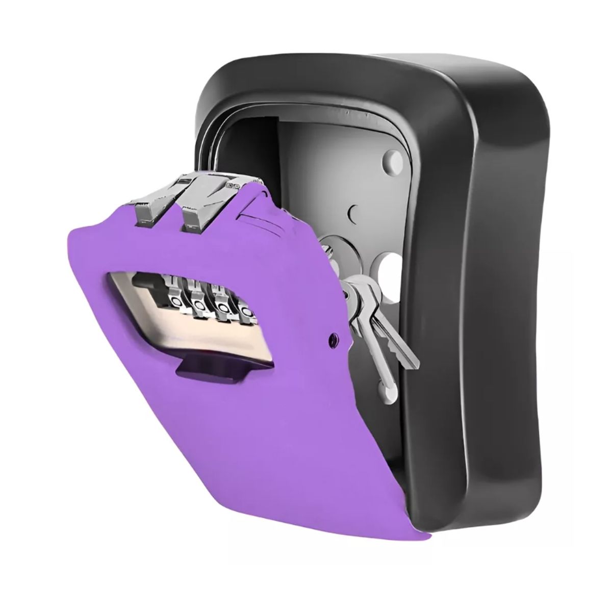 GENERICO - Caja Fuerte Pequeña Metalica Guarda Llave Seguridad Metalica Violeta