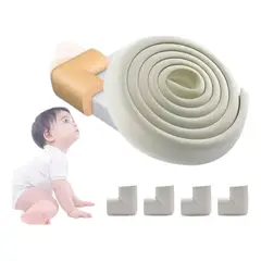 GENERICO - Protección Anti Golpes De Goma Para Borde De Mesas Y Muebles BLANCO