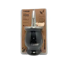 KEEP - Mate Con Bombilla 200ml Matero Mate Mateada Negro